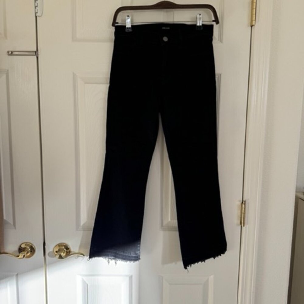 J Brand Coated Black Selena Bootcut Jeans Size 28